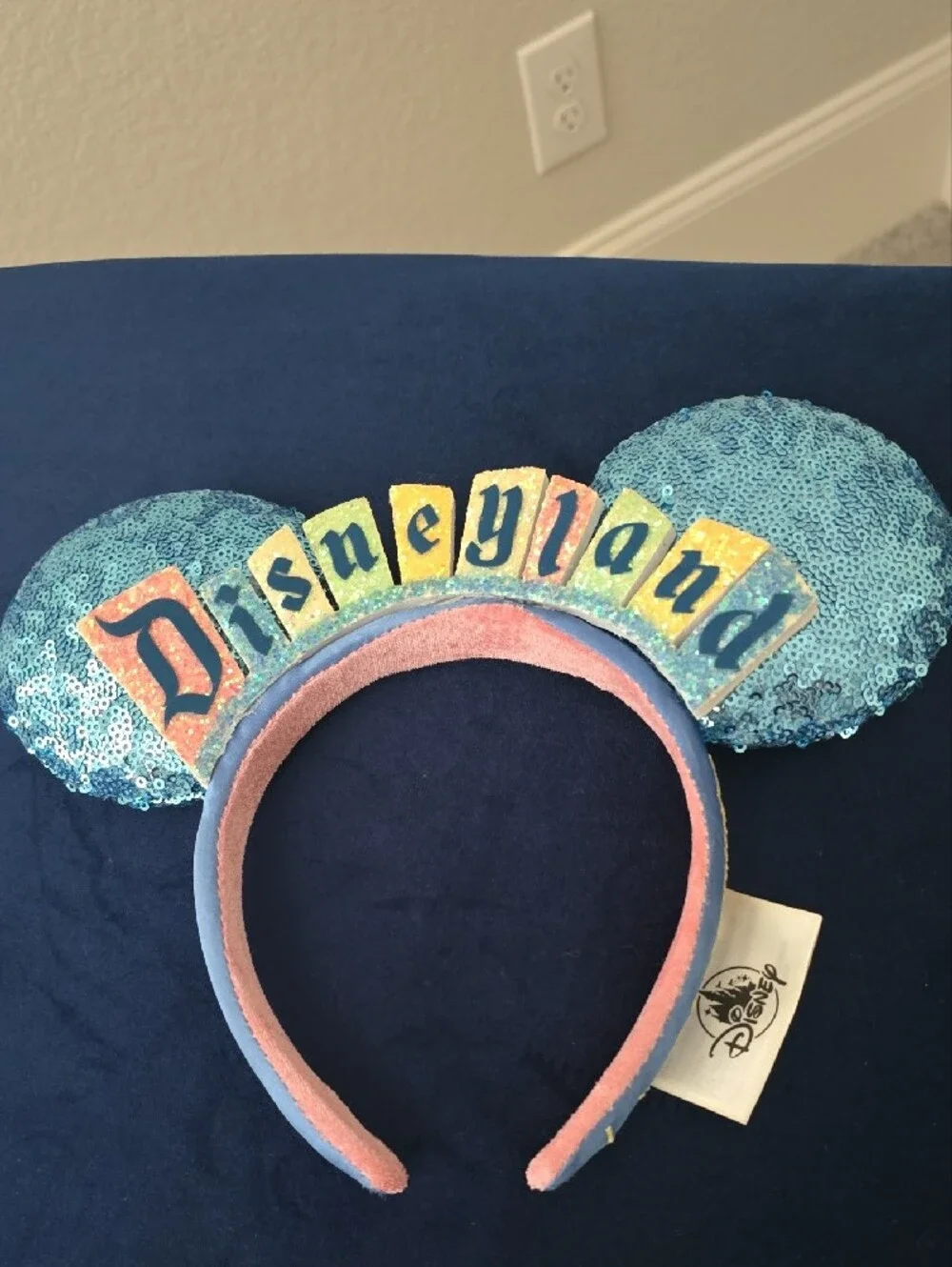 Disneyland Sequin Mouse Ear Headband - W Disney Castle Door Hang